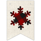 Burlap und kariert frohe Weihnachten Wimpelkette (Erste Fahne)