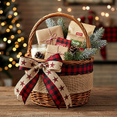 Burlap- und karierte Sterne Satinband