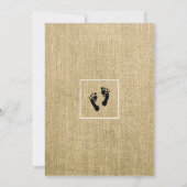 Burlap- und Lace-Baby-Dusche Einladung (Rückseite)