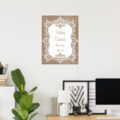 Burlap- und Lace Baby-Shooter-Poster Poster (Heimbüro)