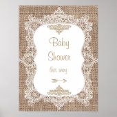 Burlap- und Lace Baby-Shooter-Poster Poster (Vorne)