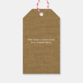 Burlap- und Lace-hausgemachte Geschenkmarke Geschenkanhänger (Rückseite)