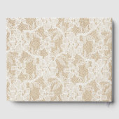 Burlap und Lace Navy Blue Foto Hochzeit Gästebuch (Rückseite)