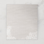 Burlap und Lace Platzkarte (Außenseite Aufgefaltet)