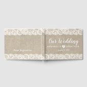 Burlap und Lace Rustic Wedding Gästebuch (Voll)