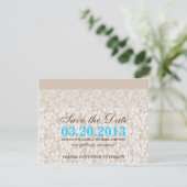 Burlap und Lace | Save The Date (Stehend Vorderseite)