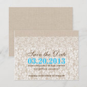 Burlap und Lace | Save The Date (Vorne/Hinten)