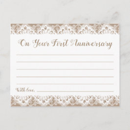 Burlap- und Lace Time Kapselkarten, rustikal Postkarte