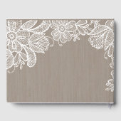 Burlap und Lace Wedding Gästebuch (Rückseite)