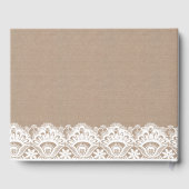 Burlap und Lace Wedding Guest Book, rustikal Gästebuch (Rückseite)