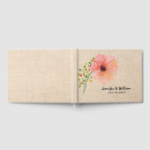 Burlap und Poppy Wedding Gästebuch (Voll)