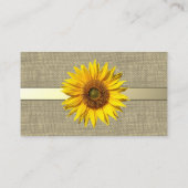 Burlap- und Sonnenblumenregisterkarte Begleitkarte (Rückseite)