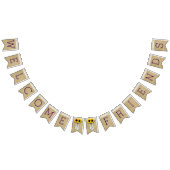 Burlap- und Spitzen-Look mit Sonnenblumen in Mason Wimpelkette (Alle)