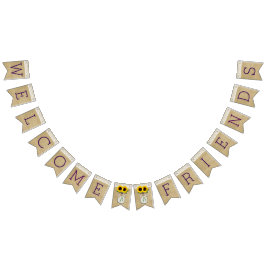 Burlap- und Spitzen-Look mit Sonnenblumen in Mason Wimpelkette