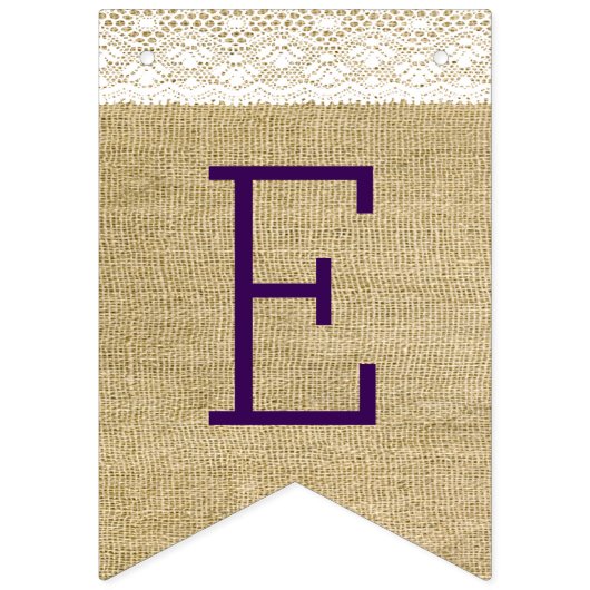 Burlap- und Spitzen-Look mit Sonnenblumen in Mason Wimpelkette (Zweite Fahne)