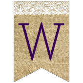 Burlap- und Spitzen-Look mit Sonnenblumen in Mason Wimpelkette (Erste Fahne)