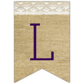 Burlap- und Spitzen-Look mit Sonnenblumen in Mason Wimpelkette (Dritte Fahne)