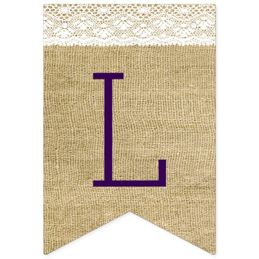 Burlap- und Spitzen-Look mit Sonnenblumen in Mason Wimpelkette (Dritte Fahne)