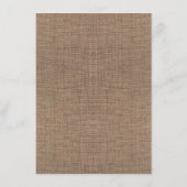 Burlap- und String Lights Hochzeitinformationsgast Begleitkarte (Rückseite)