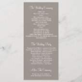 Burlap- und String Lights Rustikale Hochzeitsprogr Programm (Rückseite)