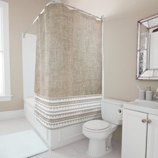 Burlap- und Trim-Duschvorhang Duschvorhang (Beispiel)