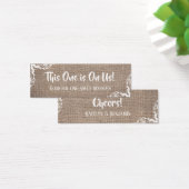 Burlap- und Verzierte Ecken mit Skript, Trinkkarte (Schreibtisch)