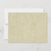 Burlap Watercolor SonnenblumenWedding RSVP (Rückseite)