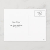 Burlap Weihnachtsbaumpostkarten Feiertagspostkarte (Rückseite)