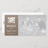 Burlap Weihnachtskarten mit individuellem Holiday  Feiertagskarte (Vorne/Hinten)