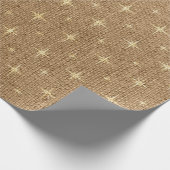 Burlap Weihnachtsstars Geschenkpapier (Ecke)