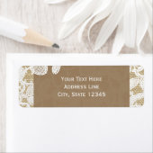 Burlap & White Floral Lace Elegante Rustikale Hoch (Insitu)