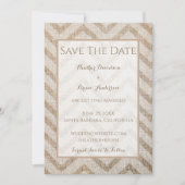 Burlap Zickzack Ankündigung Datum freihalten (Vorderseite)
