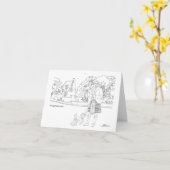 Burleigh Castle Highlander Westie Dogs Karte (Gelbe Blume)