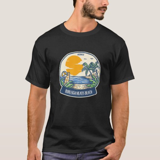 Burleigh Heads Beach Australia   T-Shirt (Vorderseite)