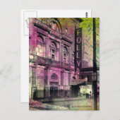 Burlesque Theather Grunge Postkarte (Vorne/Hinten)