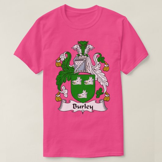 Burley Coat of Arms Familienwappen T-Shirt (Design vorne)