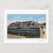 Burlington Bahnhof Ansicht Postkarte (Vorderseite)