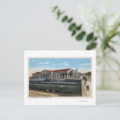 Burlington Bahnhof Ansicht Postkarte (Stehend Vorderseite)