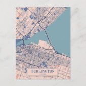 Burlington Canada Breezy City Map Travel Postkarte (Vorderseite)