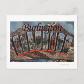 Burlington, Colorado - Große Buchstabenszenen Postkarte (Vorderseite)