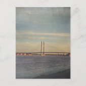 Burlington, Iowa-Brücke und Mississippi-Fluss Postkarte (Vorderseite)