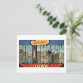 Burlington, Iowa - Großbuchstaben - Szenen 2 Postkarte (Stehend Vorderseite)