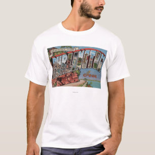 Burlington, Iowa - große Buchstabe-Szenen T-Shirt