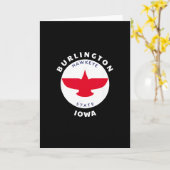 Burlington Iowa Ia Flag Soaring Eagle Souvenir Vac Karte (Gelbe Blume)