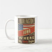 Burlington Iowa Kaffeetasse (Links)
