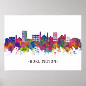 Burlington Iowa Skyline Poster (Vorne)