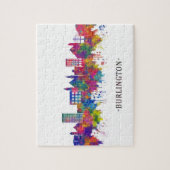 Burlington Iowa Skyline Puzzle (Vertikal)