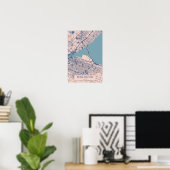 Burlington Kanada Windige Stadtkarte Reise Poster (Heimbüro)