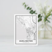 Burlington Map Feiertagspostkarte (Stehend Vorderseite)