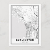Burlington Map Feiertagspostkarte (Vorderseite)